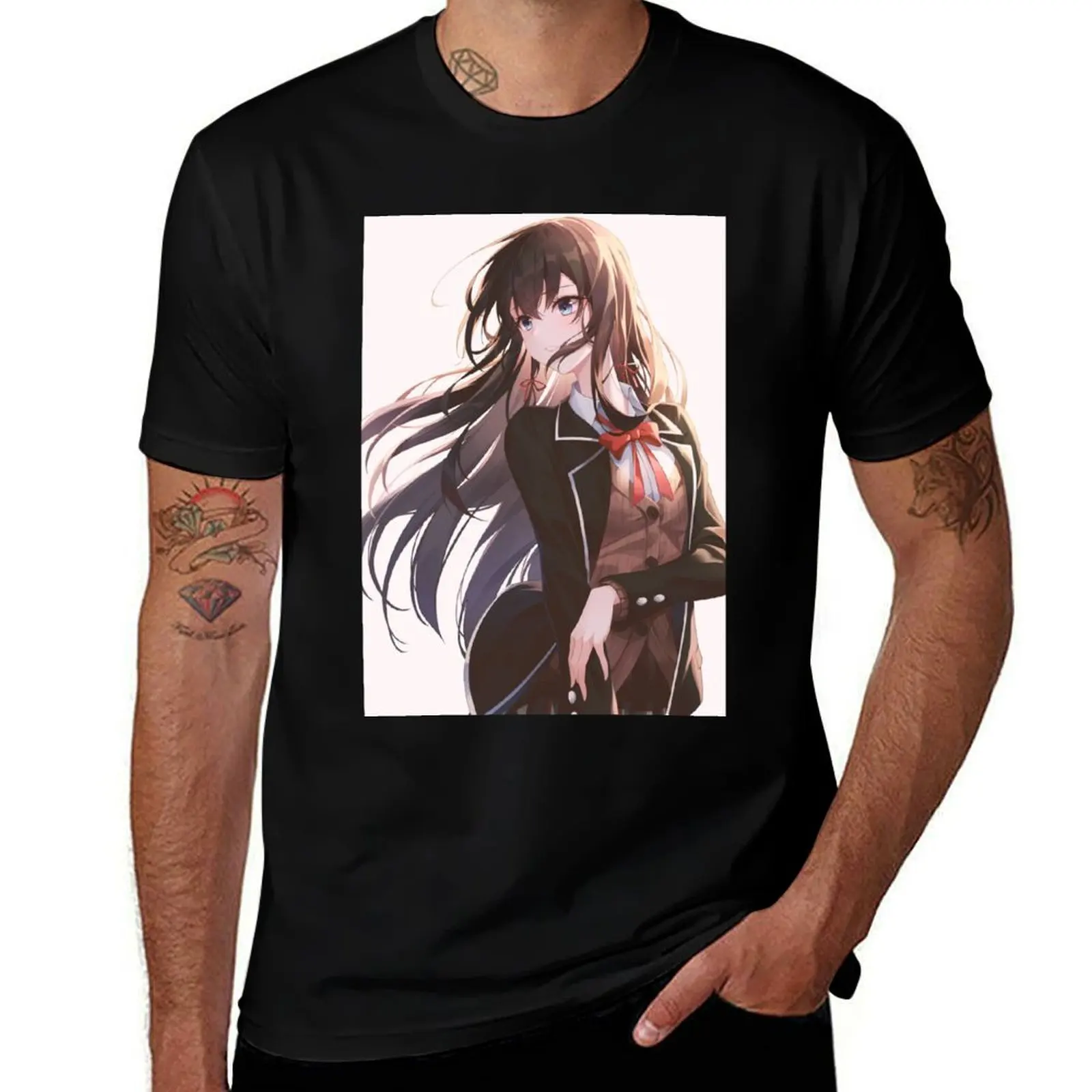 Футболка Yahari Ore no Seishun Love Comedy wa Machigatteiru, мужская повседневная мужская футболка, высококачественная футболка люксового бренда