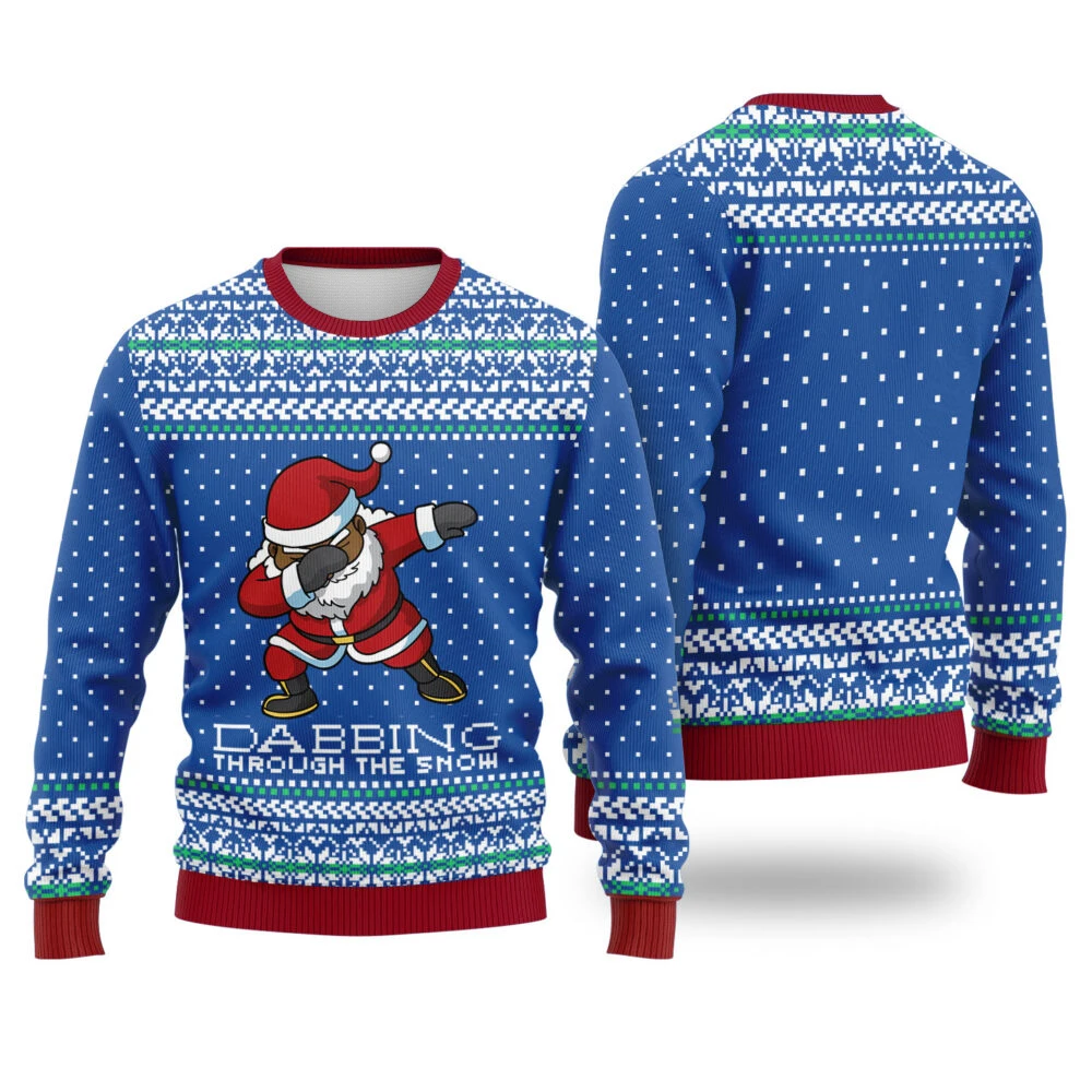 مضحك الأسود سانتا Dabbing طباعة البلوز الشتاء عيد الميلاد القبيح هوديي المرأة بلوزة كاجوال Harajuku احتفالي الشارع الشهير