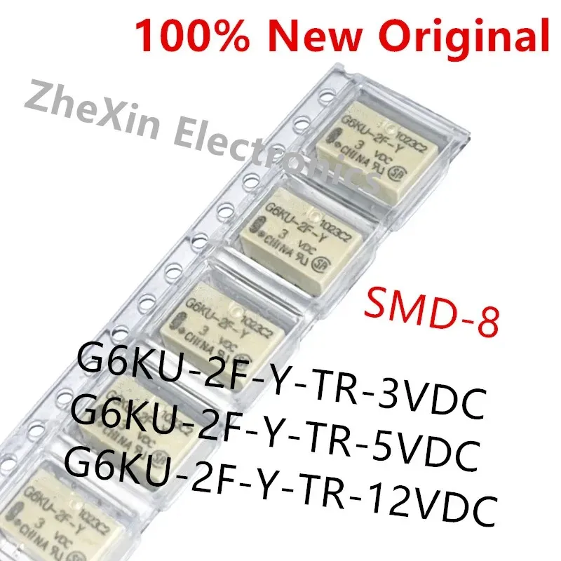 

10PCS/Lot G6KU-2F-Y-TR-3VDC 、G6KU-2F-Y-TR-5VDC 、G6KU-2F-Y-TR-12VDC SMD-8 New original low signal relay G6KU-2F-Y