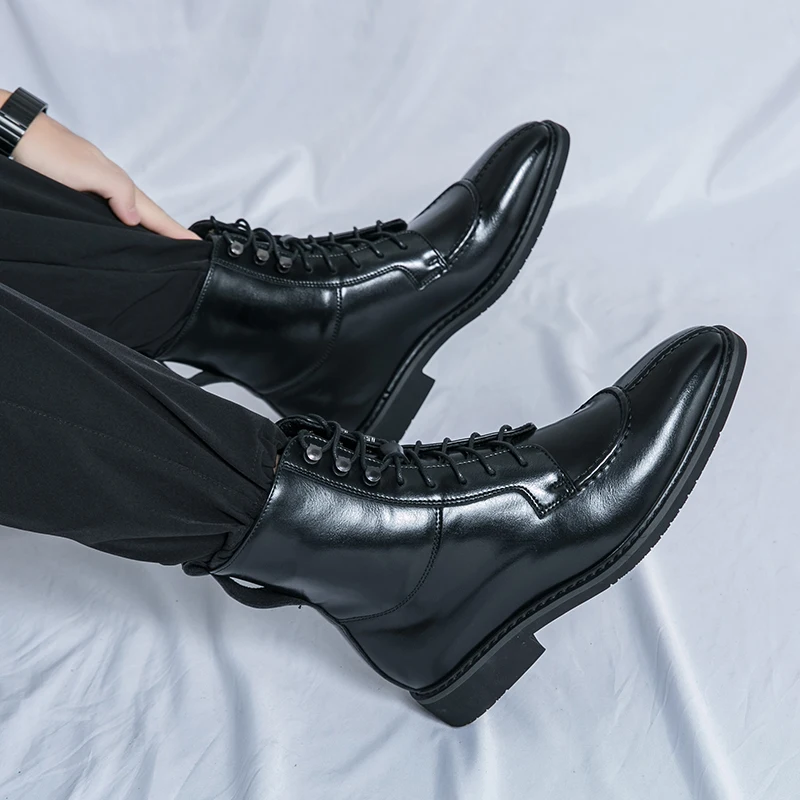 Туфли, кожаные, мужские туфли на липучке, с круглой головкой, дышащие, деловые, повседневные, формальные, из воловьей кожи, для среднего и пожилого возраста, папина ш