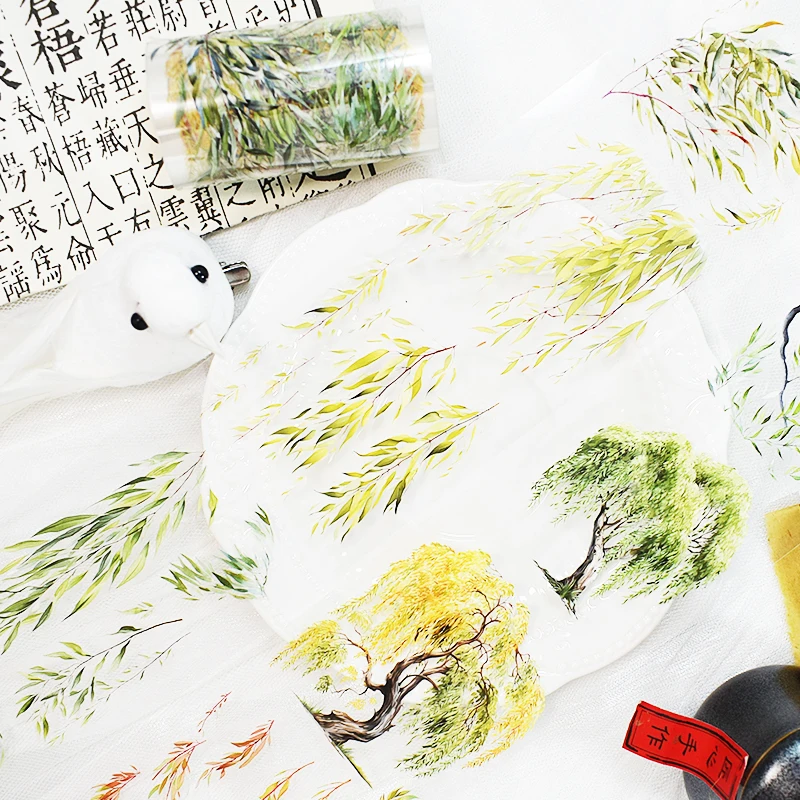 Floral Tape Journal Laser Gold Special Oil Sticker Background Decorative Journal Material