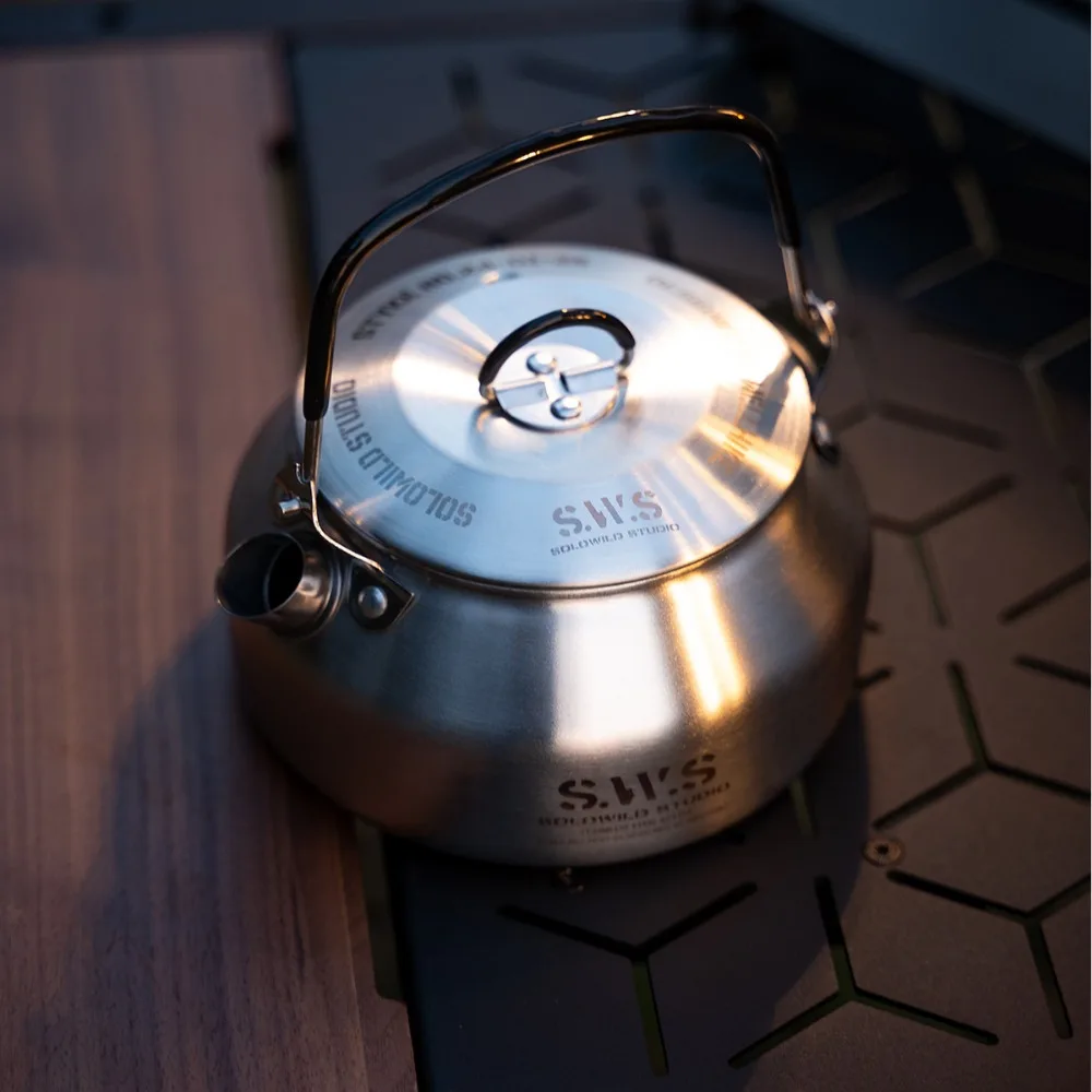 Sws Outdoor Water Kettle Mini 0.8L Solo Hiking Mountaineering Travel Tactical Camping Portable Coffee and Tea Kettle