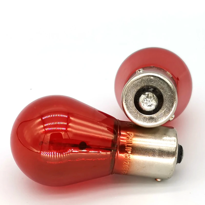 Philips 2 Lamps PR21W S25 12V 21W BAW15S Amber Color Standard Turn Signal Lamps Original Position Light Reverse Bulbs 12088CP