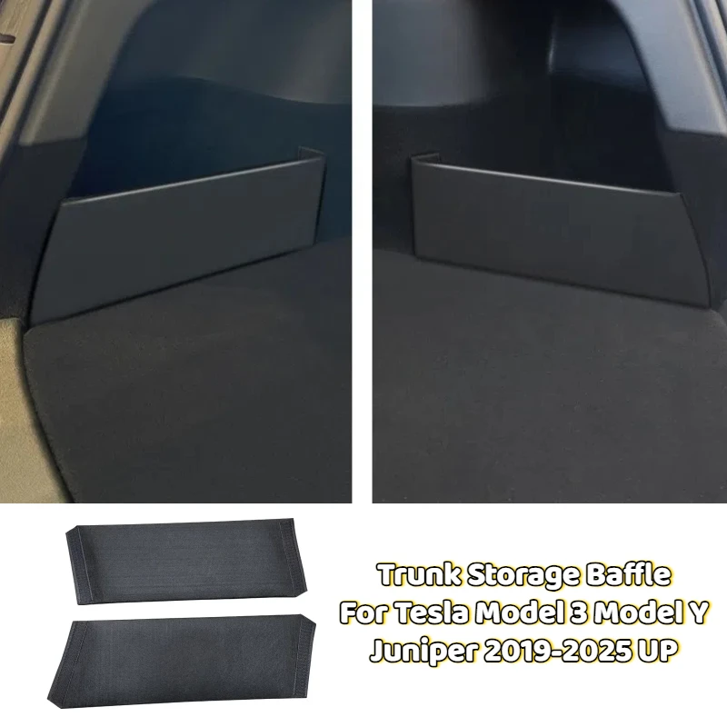 

Для Tesla Model 3 Model Y Juniper 2019-2025 UP перегородка для хранения багажника, организованная коробка, перегородка для бокового хранения, модифицированные аксессуары