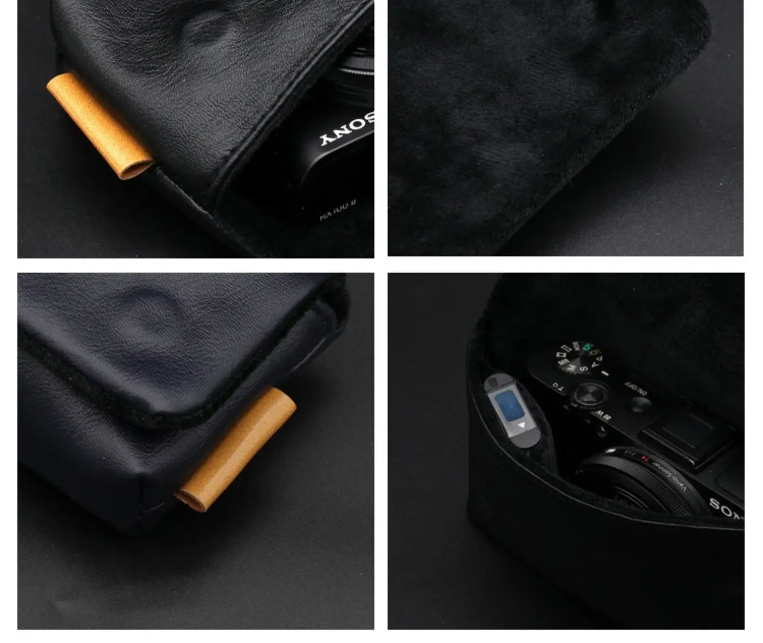 بو الجلود لينة غطاء حافظة حقيبة الكاميرا لسوني ZV-1 ZV1 RX100 السابع VI V IV II HX95 ريكو GR III IIIx GR3 GR3x كانون G9x G7x SX620