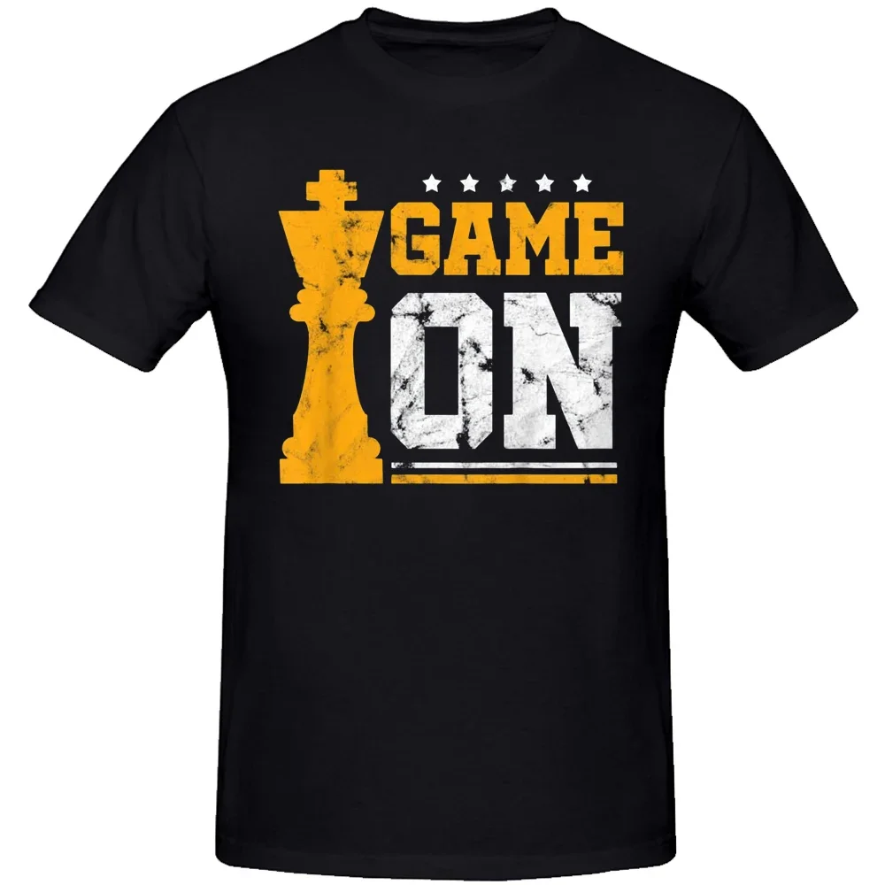 2024 Men T-Shirts King Queen Horse Fan Player Dad 60s Board Game Short Sleeve Tees Summer Cool Chess Game On T-Shirt