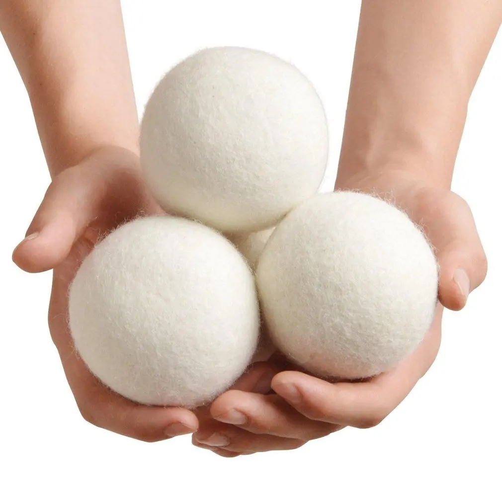 NEW Wool Dryer Balls Natural Fabric Virgin Reusable Softener Laundry Dry Kit Ball Home Washing Balls Wool Dryer Balls