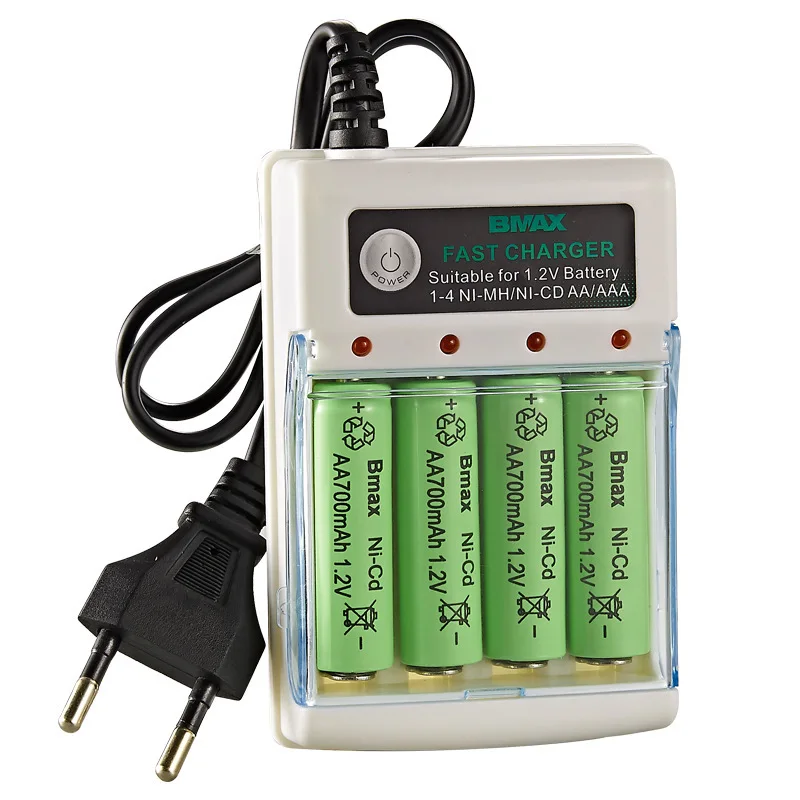 AA / AAA Battery Charger 4 Slots AC 110V 220V For NI-MH /NI-CD AA AAA Charging 1.2V Rechargeable Battery Charger