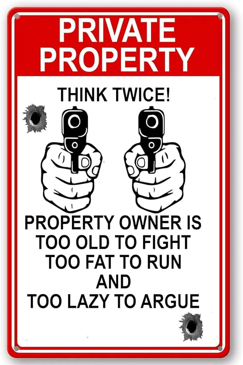 Warning Sign Private Property Keep Out No Soliciting for House and Yard  Metal Sign-aluminum