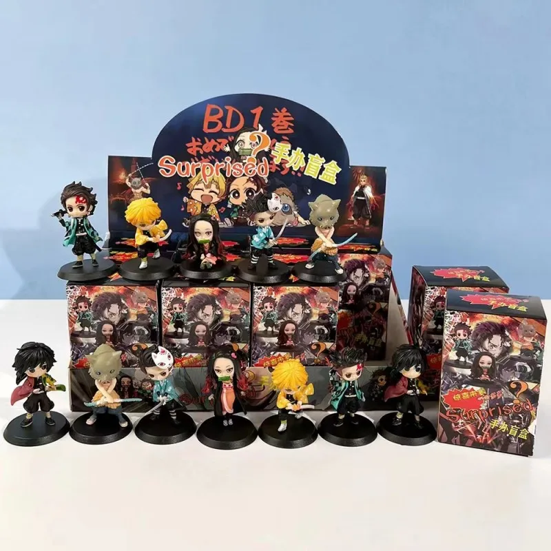 

Bandai Demon Slayer Blind Box Anime Action Model Car Decoration Cute Cartoon Random Doll Christmas Children's Toy Birthday Gift