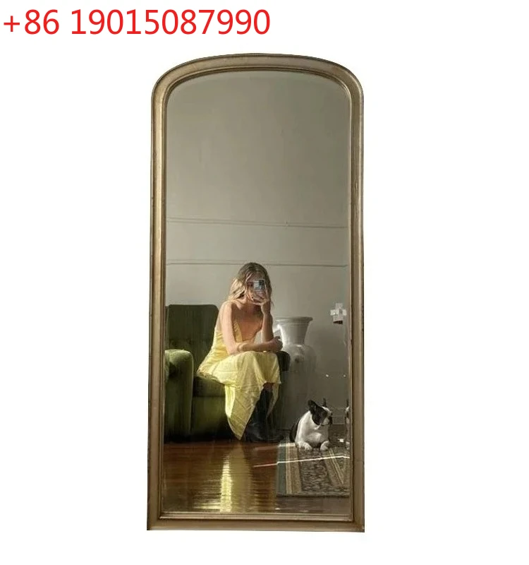 ins style full-length mirror home bedroom cloakroom clothing store Nordic light luxury simple full-body floor mirror