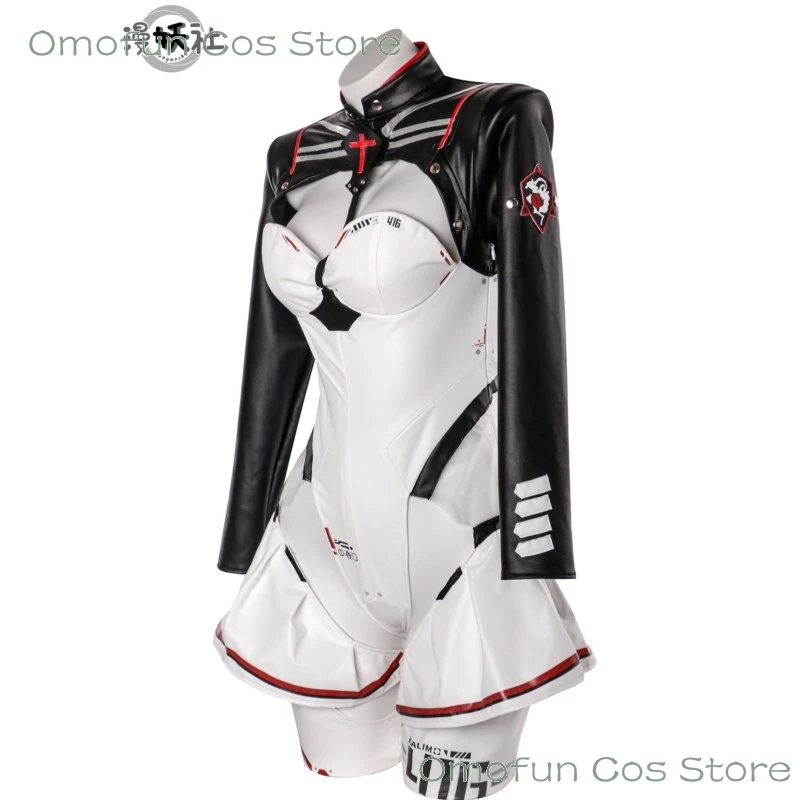 Clukay Klukai Cosplay Gra GIRLS' FRONTLINE 2:EXILIUM Uniformy Kombinezon Damski Strój na Halloween Imprezę Kostium Seksowny Kombinezon Peruka