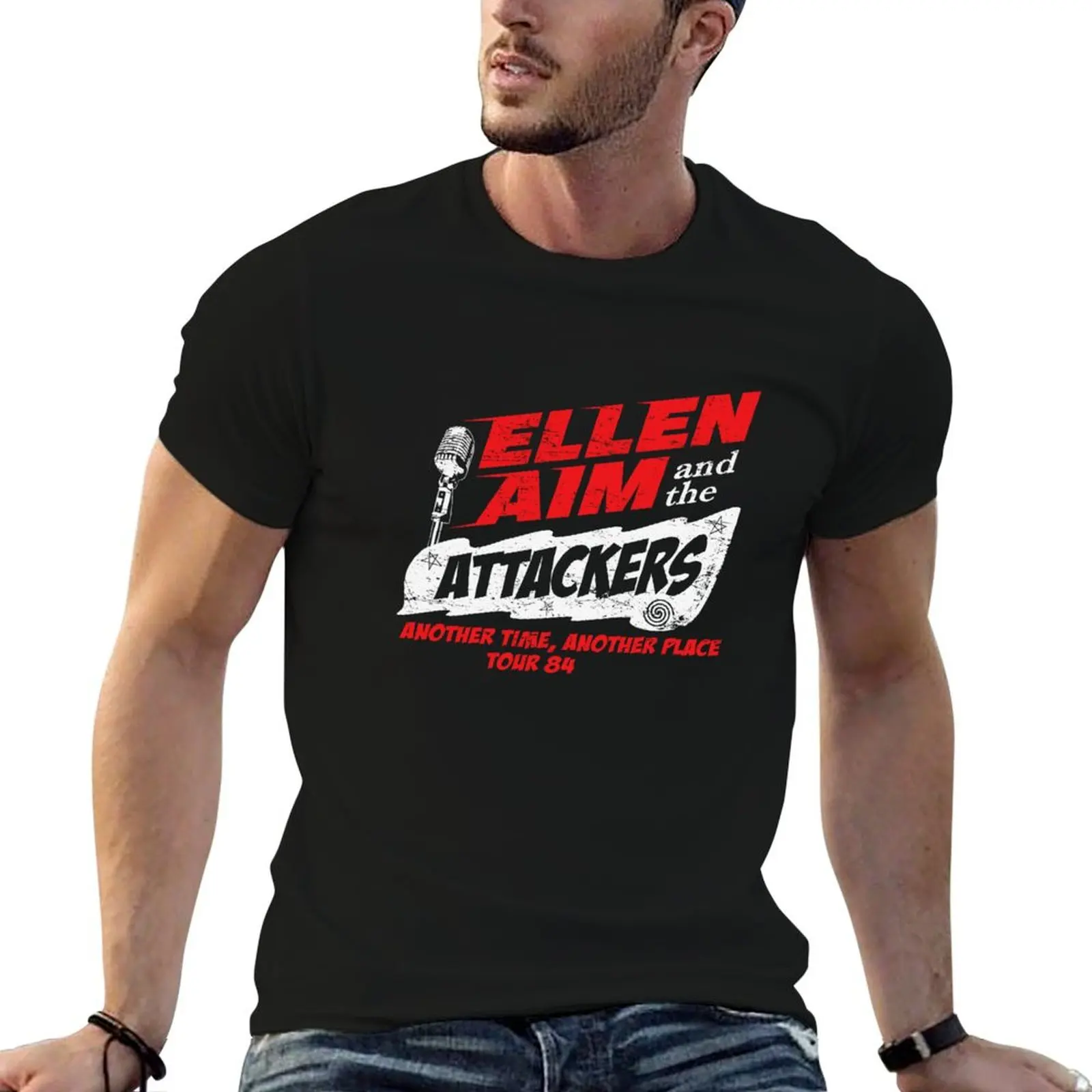 Ellen Aim and The Attackers Tour Women Summer Fashion T-Shirt All Match Print Short Sleeve Top