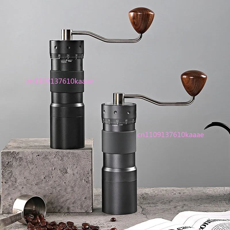 Manual Coffee Bean Grinder Ghost Tooth External Adjustment Steel Core Portable Hand Crank Coffee Mill