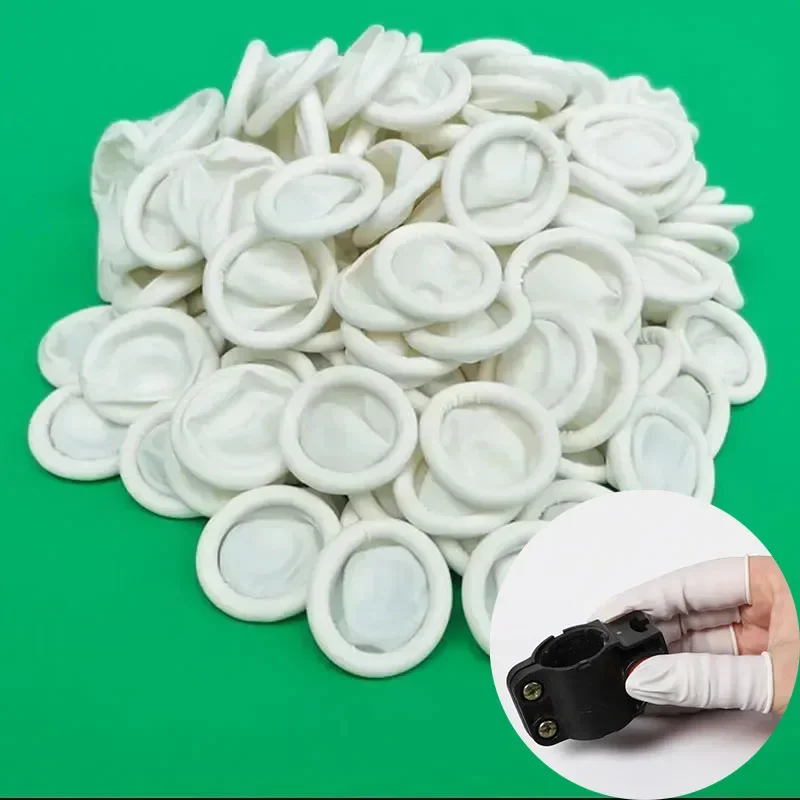 30/50/100 قطعة مسحوق يمكن التخلص منه الحرة الصناعية الإلكترونية اللاتكس أطراف الأصابع حامي قفازات ساعة أداة إصلاح لصانع الساعات