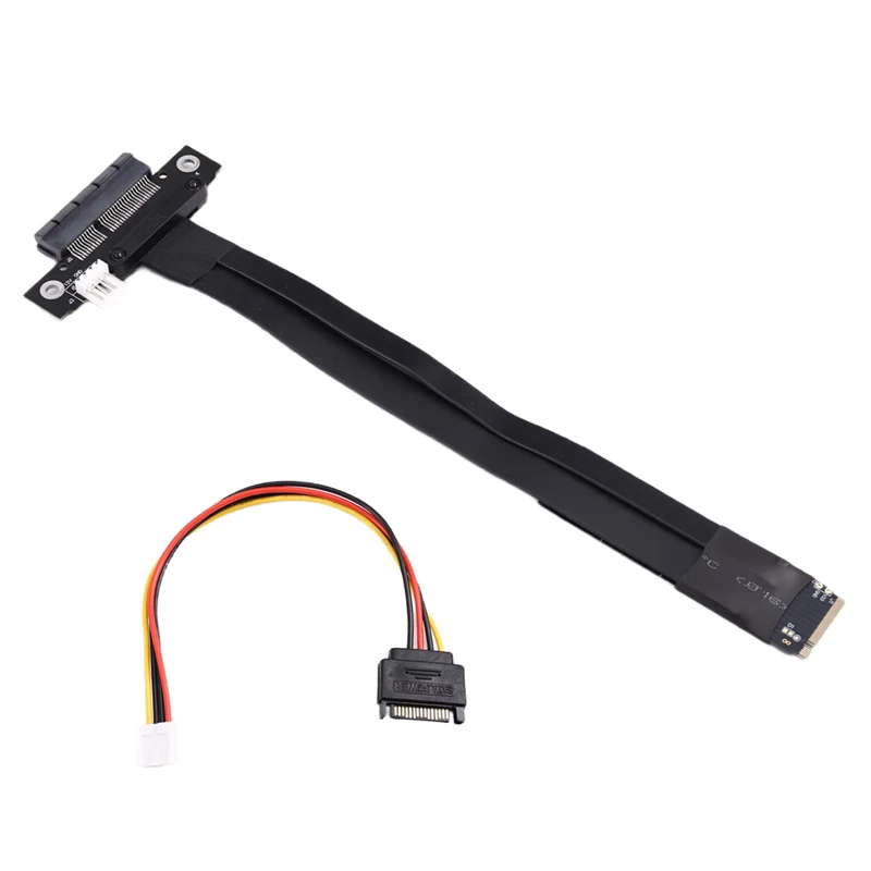 Super Sale M2 to PCIE Riser PCIe X4 PCI-E3.0 4x to M.2 NVMe M Key 2280 Riser Card M2 Key-M PCI-Express Extension Cord 32G/Bps