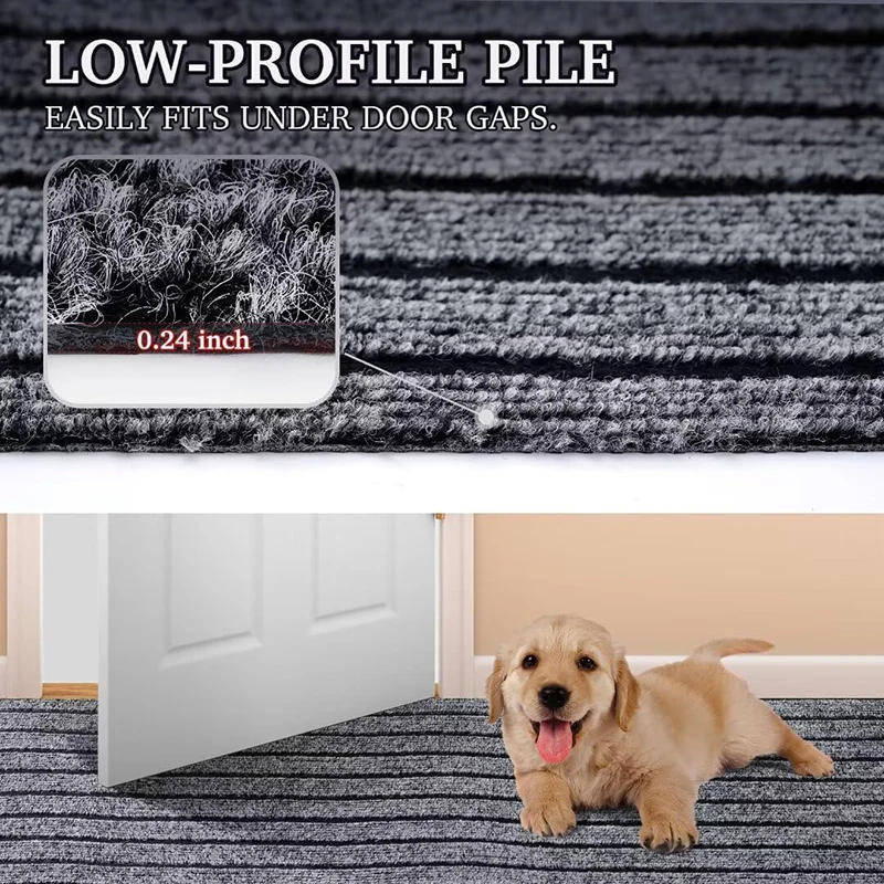 Custom Size Non-Slip Carpet on the Back, Waterproof, Easy to Clean, Suitable for Hallway Entrance, Kitchen, Laundry Room