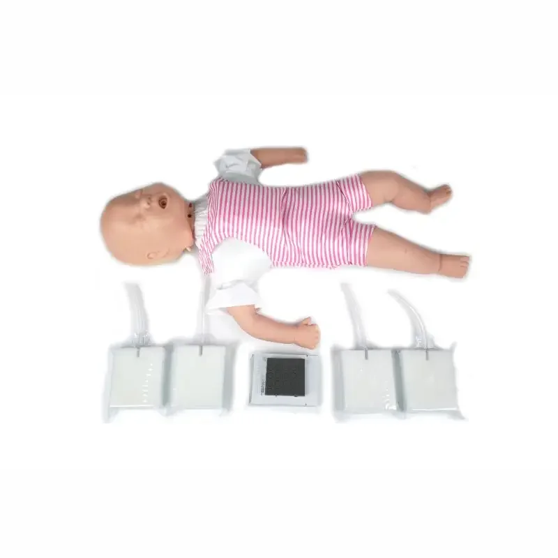 Child first aid CPR and nursing training manikin dummy, baby trachea obstruction cpr training