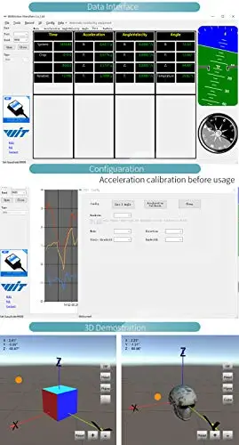 WitMotion Bluetooth 2.0 BWT61CL 6 Axis Sensor Digital Tilt Angle Inclinometer + Acceleration + Gyro MPU6050 on PC/Android/MCU