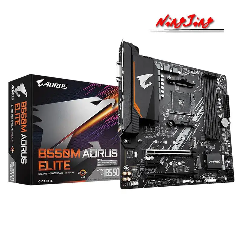 Go! GIGABYTE New GA B550M AORUS ELITE Micro-ATX AMD B550 DDR4 4000(OC)MHz M.2 USB3.2 128G Double Channel Socket AM4 Motherboard