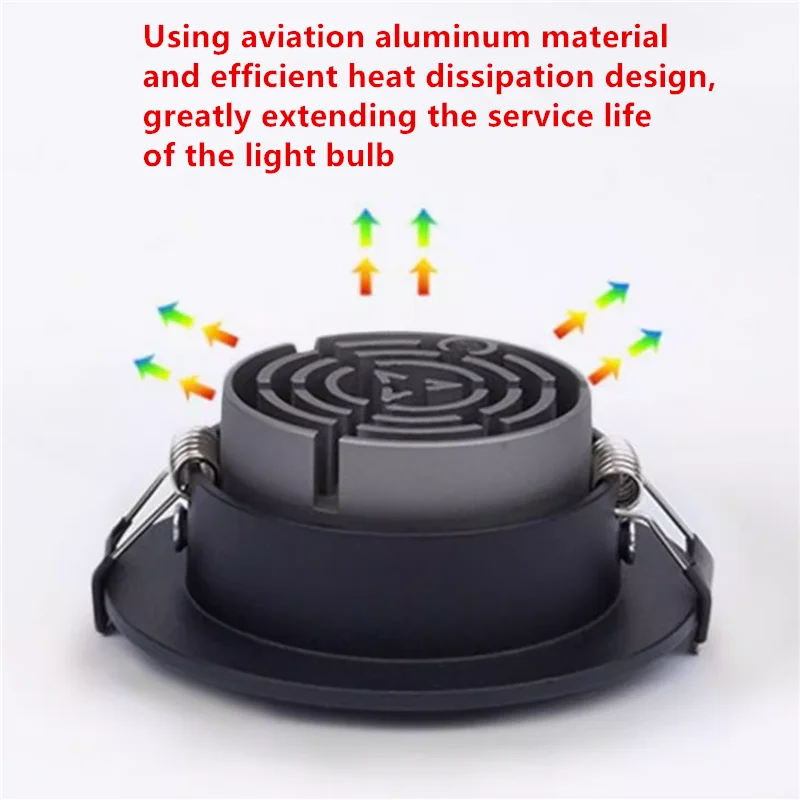 Embedded Ultra-thin LED Downlight 9W12W15W20W24W COB Dimmable Ceiling Lamp Warm Neutral White Supermarket AC90-260V Lighting