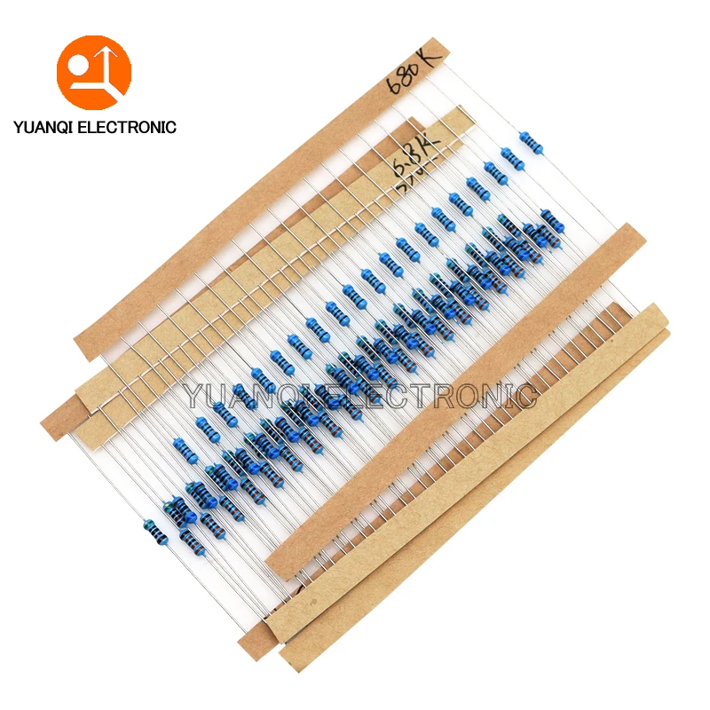 600pcs 1/4W Metal Film Resistor Kit 30ValuesX20pcs 10R - 1M ohm Resistance Set DIY Pack Electronics Component