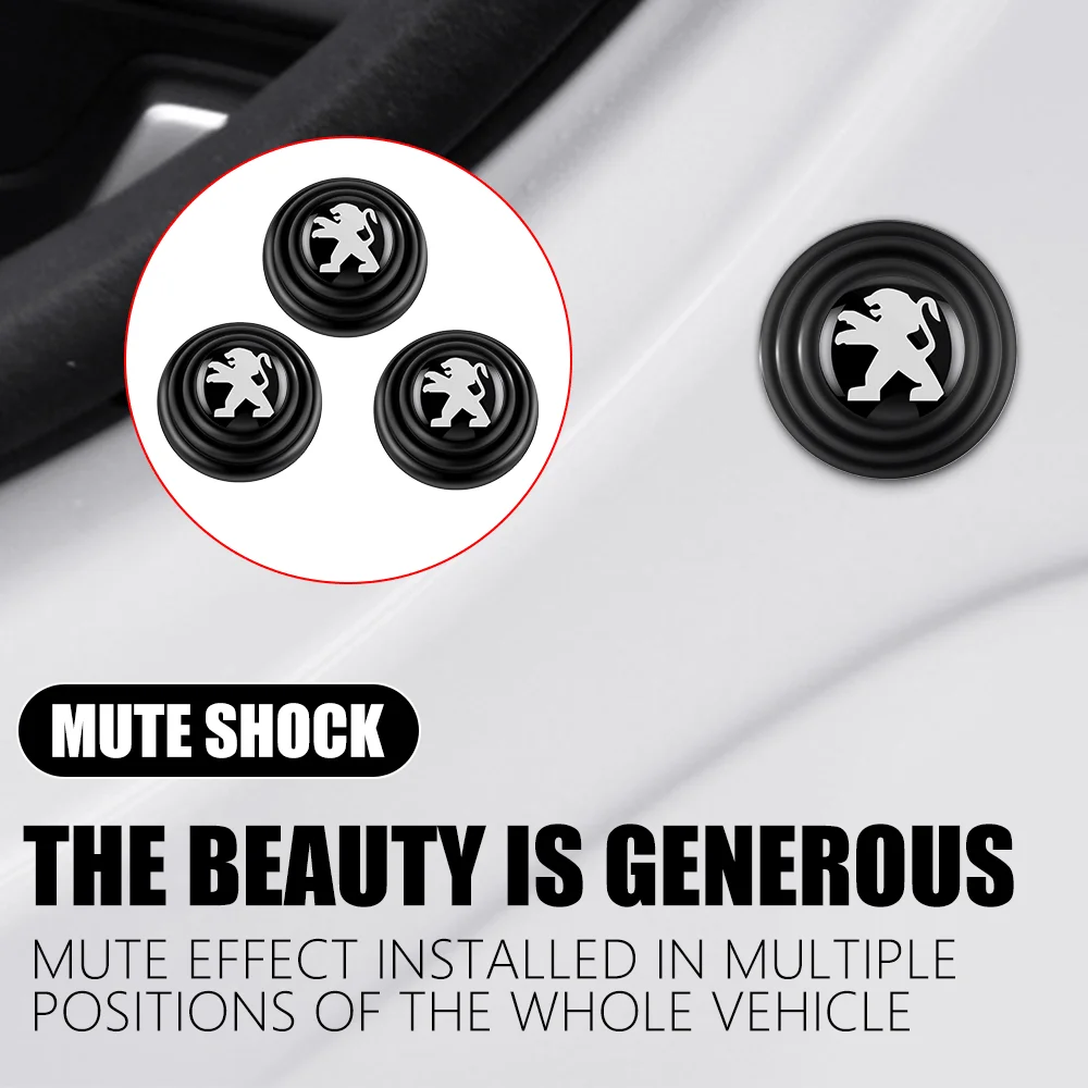Car Door Shock Gasket Buffer Silicone Pad Anti-collision Stickers For Peugeot 206 408 307 107 2008 207 208 3008 308 Accessories