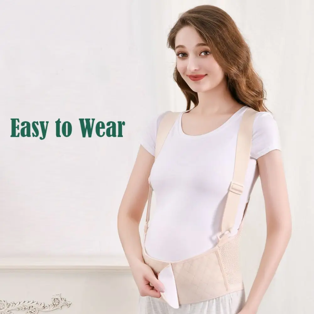 Adjustable Prenatal Support Belt with Shoulder Ultra-thin Maternity Belly Bands Breathable Pregnancy Abdominal Binder