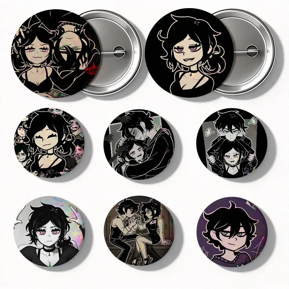 Game The Coffin Of Andy And Leyley Round Badge Creative Brooch Clothing Backpack Accessories Lapel Pin