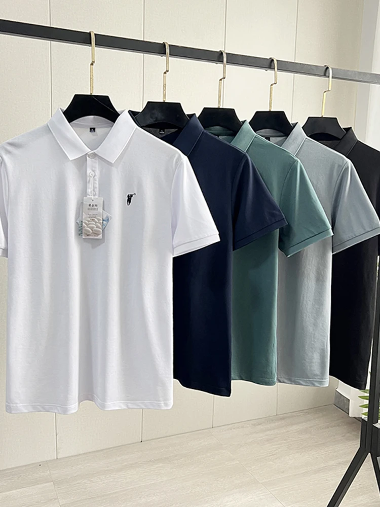 

Silk Series Men's Summer irt Casual ort Sve Breathable Commuting Comfortable Faion Urban Sle T-irt