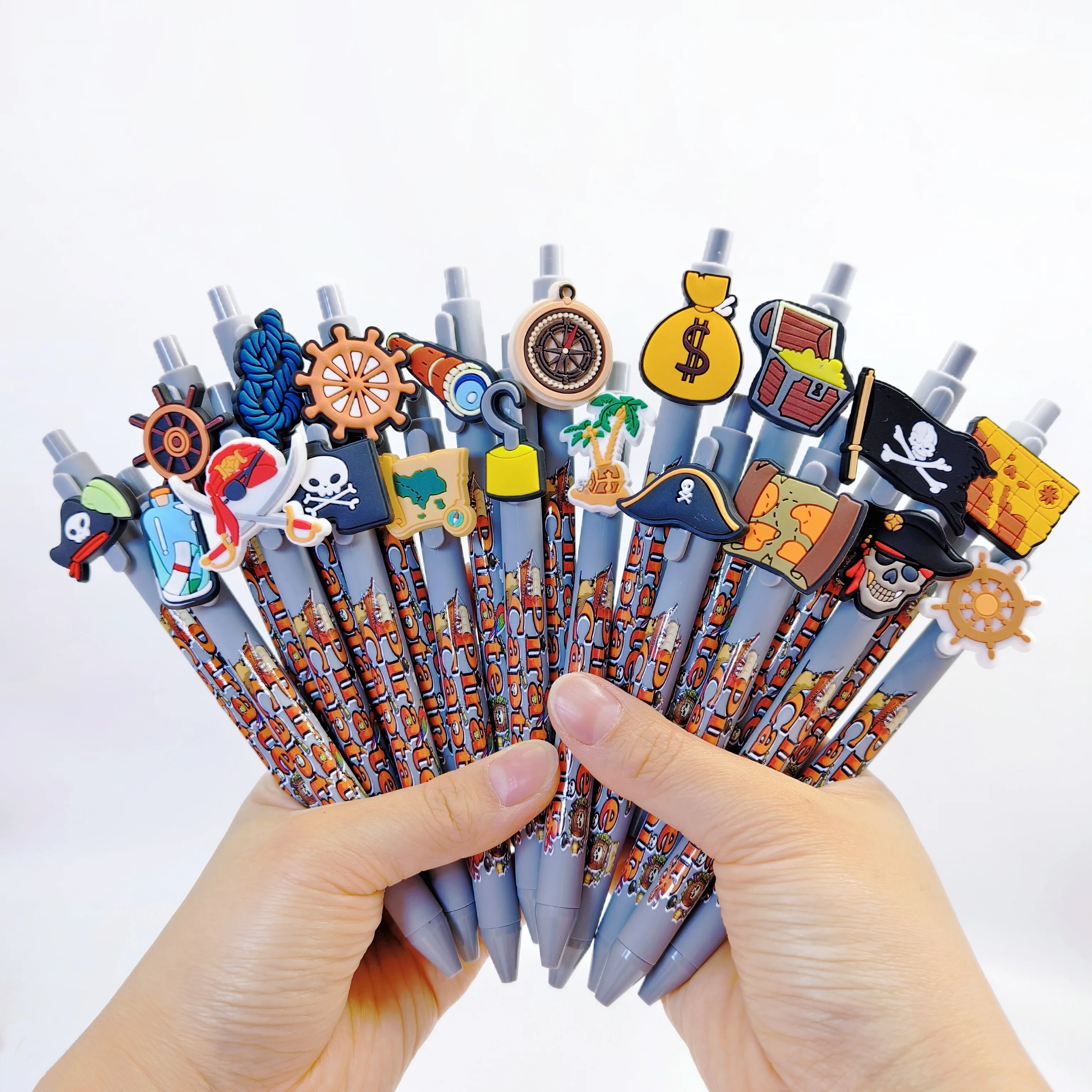 

11pcs/22pcs Pirate themed ballpoint pen Skull Treasure ballpoint pen suitable for use in student offices