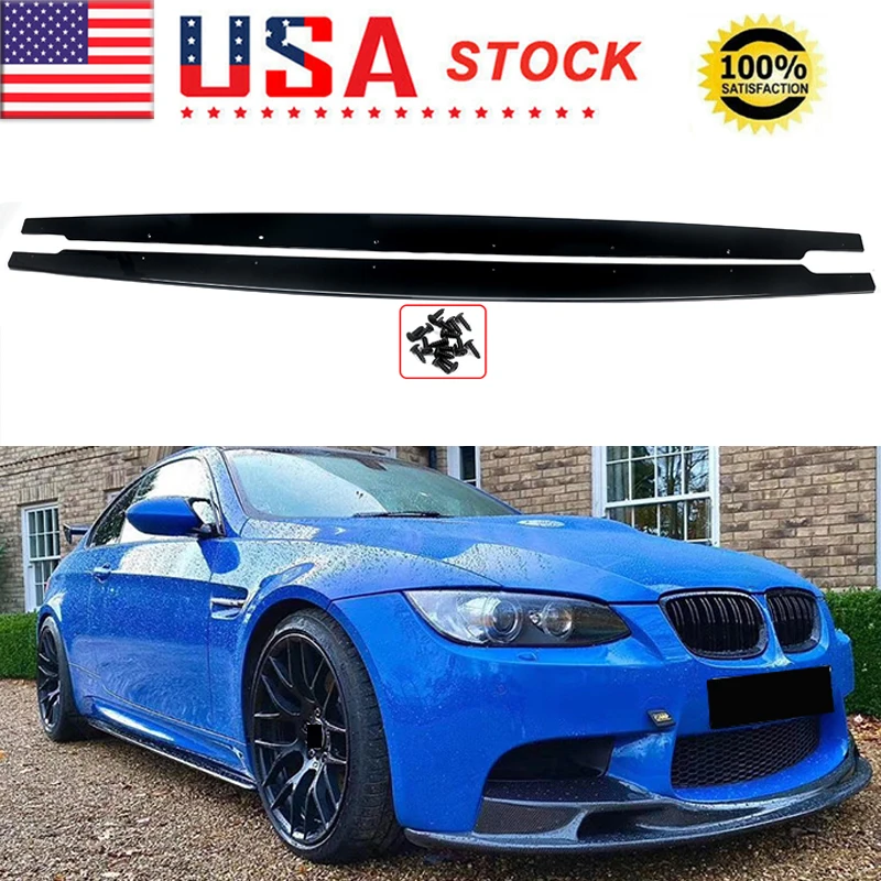 For BMW E90 E92 MP Style Side Skirt E93 M3 2005 2006 2007 2008-2013 Side Bumper Extension Panel Splitters Diffuser Body kits - view 2