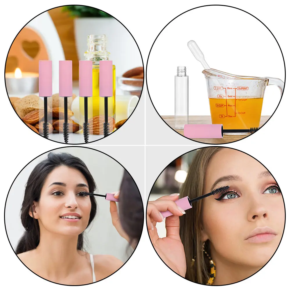 

15 шт. пустые тюбики для туши, прозрачные многоразовые туши, объемный блеск для губ, пластиковый дорожный контейнер для хранения косметики «сделай сам», контейнер для косметики