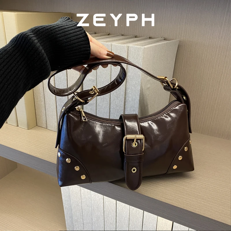 

Zeyph Belt Design Small PU Leather Shoulder Bags for Women 2025 Korean Fashion Crossbody Bag Lady Handbags and Purses