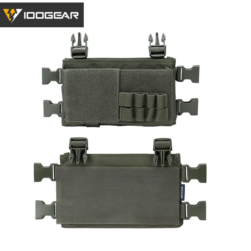 IDOGEAR Soporte para tarjetas táctico MK3 Bolsa para chasis Micro Fight Panel frontal Camo 3317-A