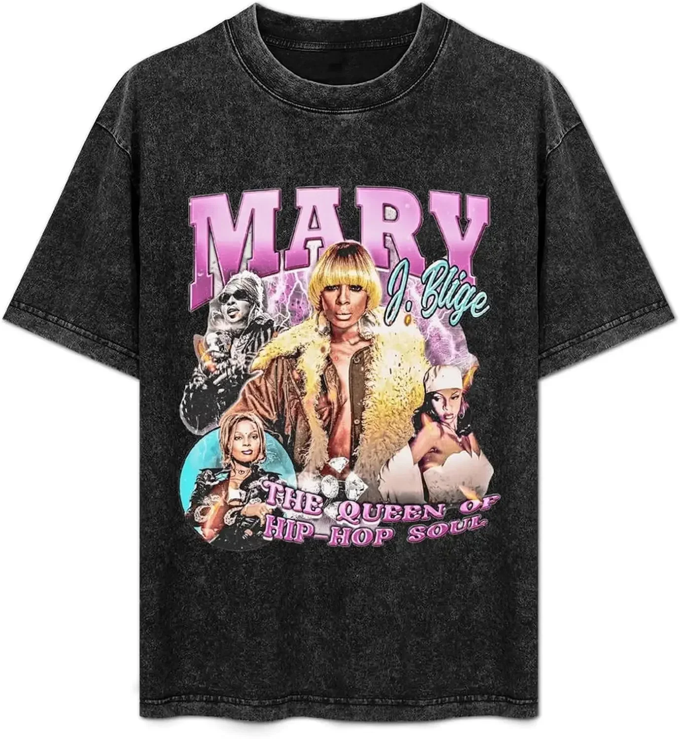 Mary J Blige Vintage T Shirts Mans Oversized Comfortable Breathable Cotton Round Neck Short Sleeve Stylish Sport Tees Summer