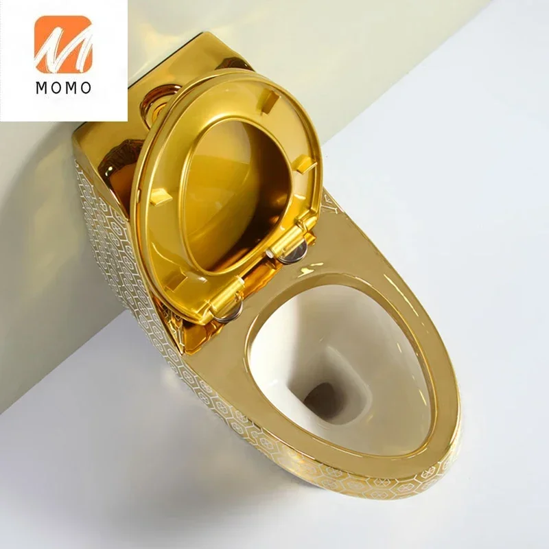 European style new gold toilet creative personality light luxury  Hotel Gold  Biological  Closestool