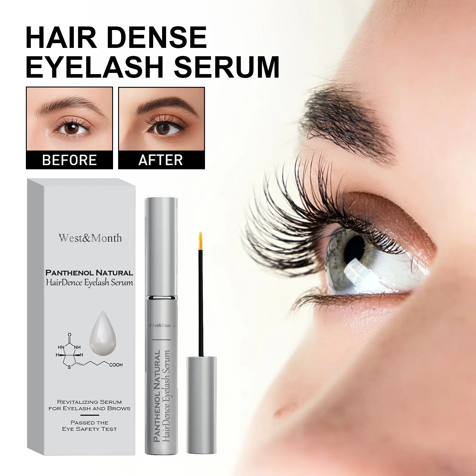 Eyelash Dense Serum Eyebrow Eyelash Lift Enhancer Lashes Longer Curled Lengthen Eyebrow Regrowth Natural Eyelash Growth Liquid