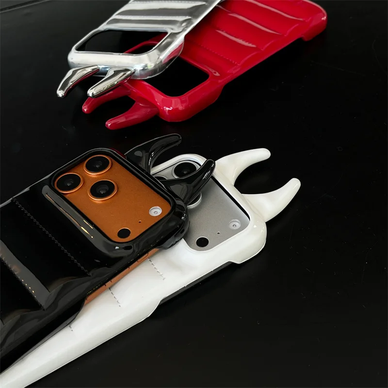 Корейский чехол для телефона с милым медвежьим тортом для iPhone 17 Pro 14 15 16 Pro Max, чехол с ремешком-цепочкой, противоударные защитные чехлы с рисунком C