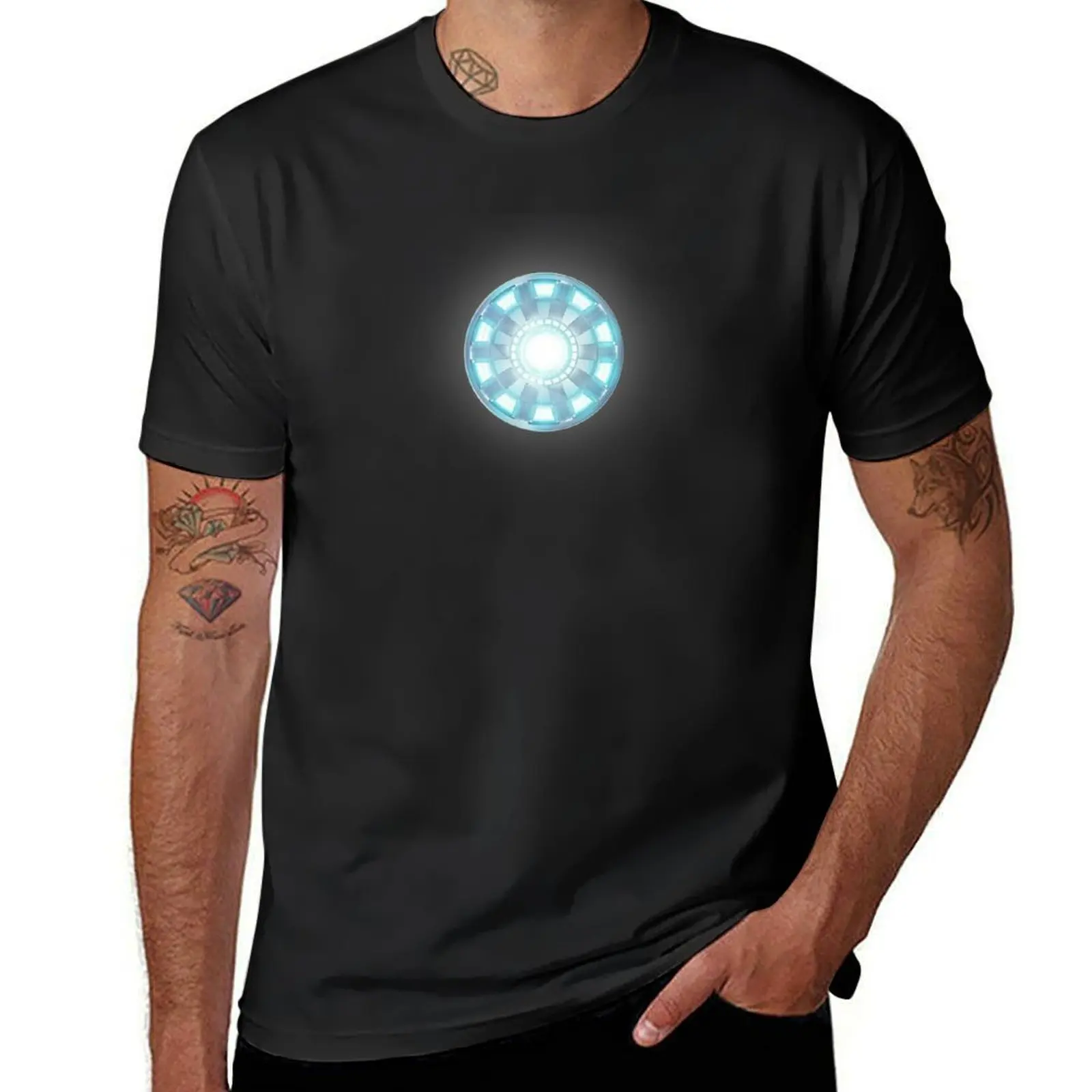 Arc Reactor T-Shirt sports fans vintage men workout shirt