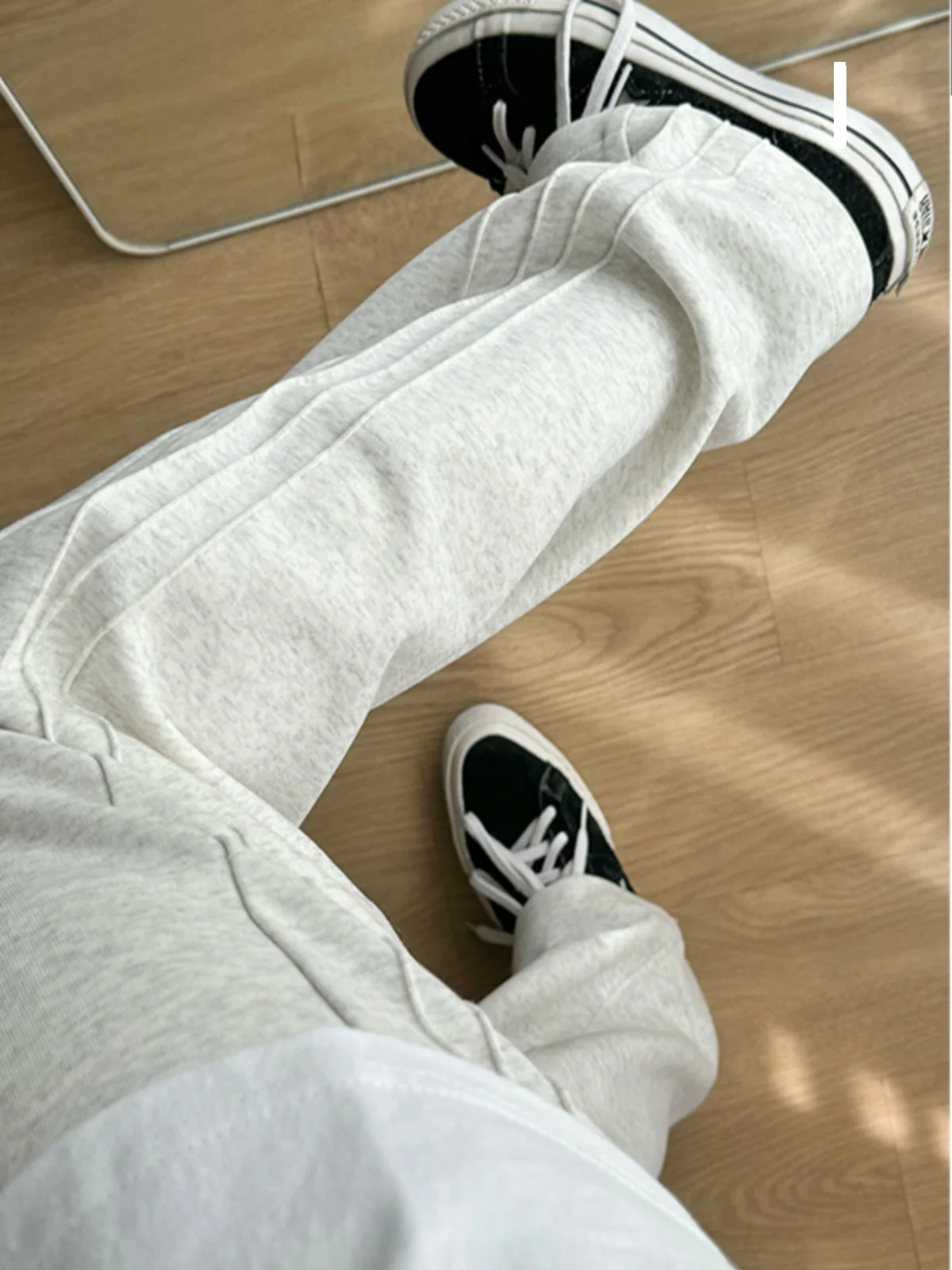 

ey Pleated Stripe Sports Sweatpants Men's Spring Autumn Faion Brand Knife American Retro Straight Casual Long Trousers