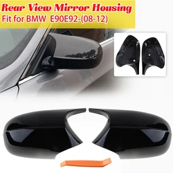 Glossy Black Rearview Mirror Cover Side Wing Cap Modification Fit For BMW 1 3 Series E90 E91 E92 E93 E81 E82 E88 E87 2008 - 2013