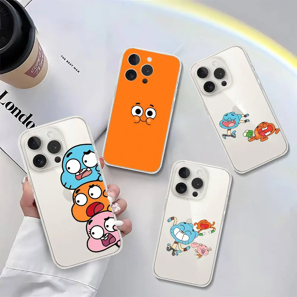 Casing HP Lucu H-Darwin Watterson-S Untuk IPhone 17 16 15 14 Plus 13 12 11 Pro Max Penutup Belakang HP Transparan Anti Benturan