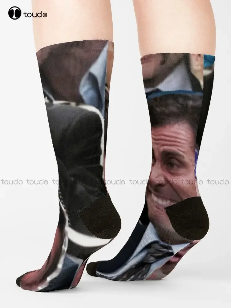 Offiece Steve Carell The Office Socks Softball Socks Women Fashion Creative Leisure Funny Art Abstract Oil Painting Socks Funny