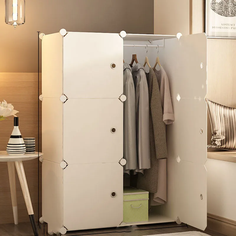 *-*Cabinet Modern Wardrobe Display Open Living Room Plastic Partitions Storage Wardrobe Organizer Guarda Roupa Hotel Furniture