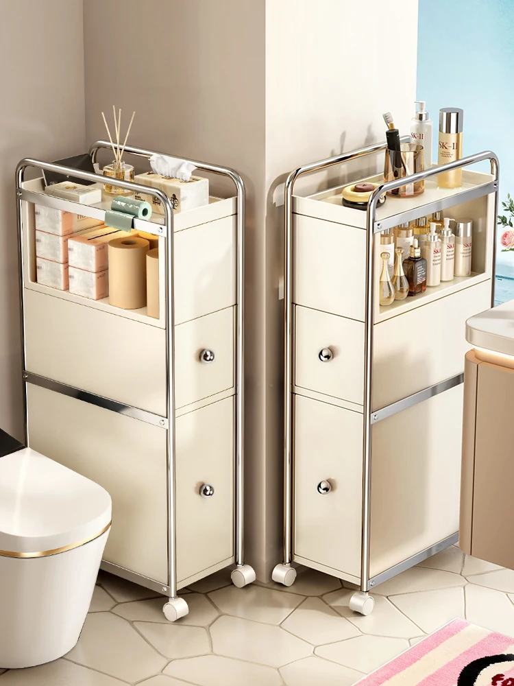 

Toilet rack, bathroom crack, storage, locker, side mobile gap narrow cabinet