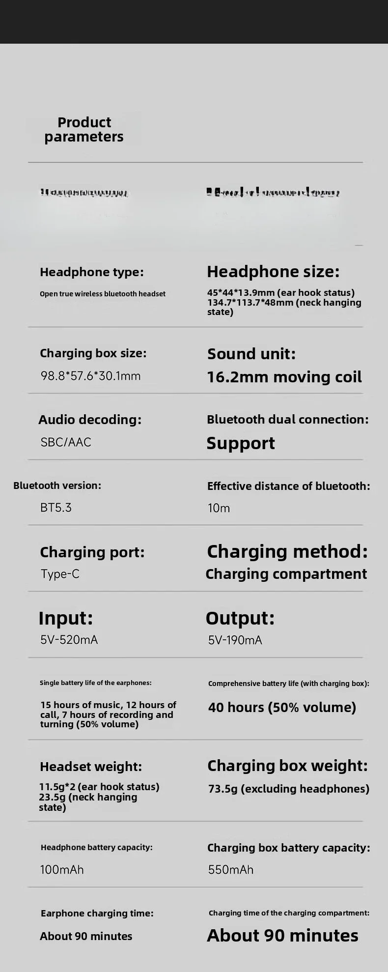 Bluetooth headset iFLYBUDS Air conduction recording headset