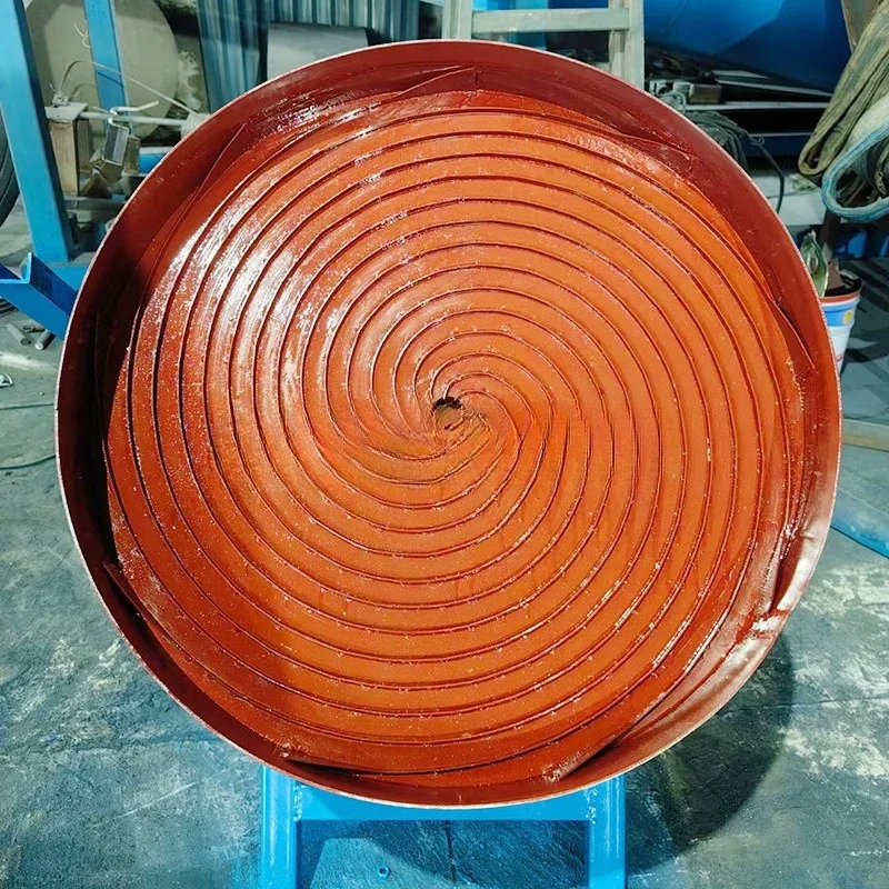Increase spiral vortex rotating disc, worm gear gold panning mixing cylinder washing and beneficiation machine
