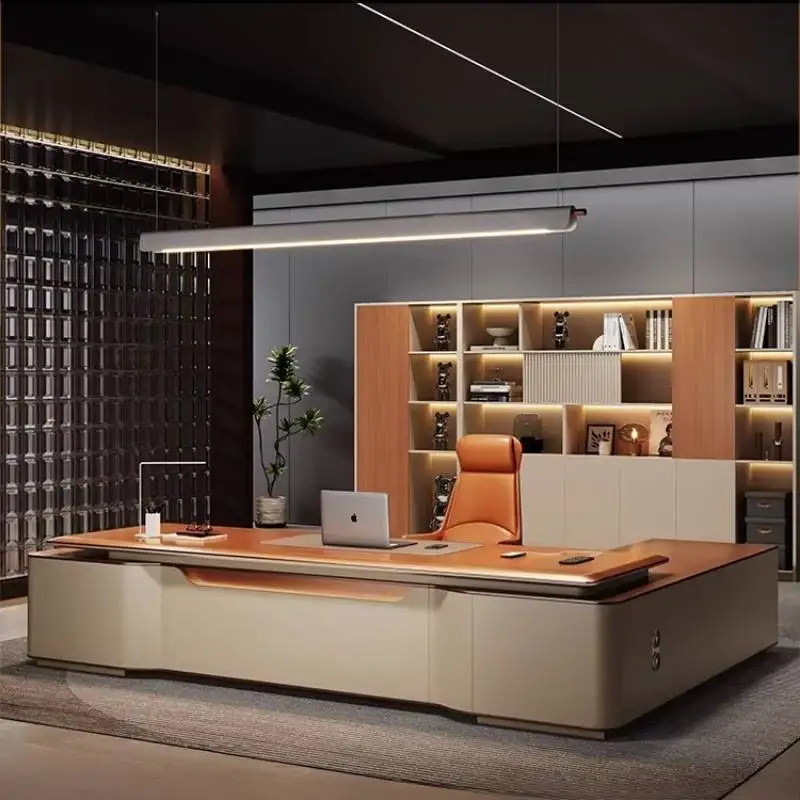 Decoration Higher Office Desk Equipment Cabinet Workstation Accessories Office Desk Craft Table Schreibtisch Luxury Furniture