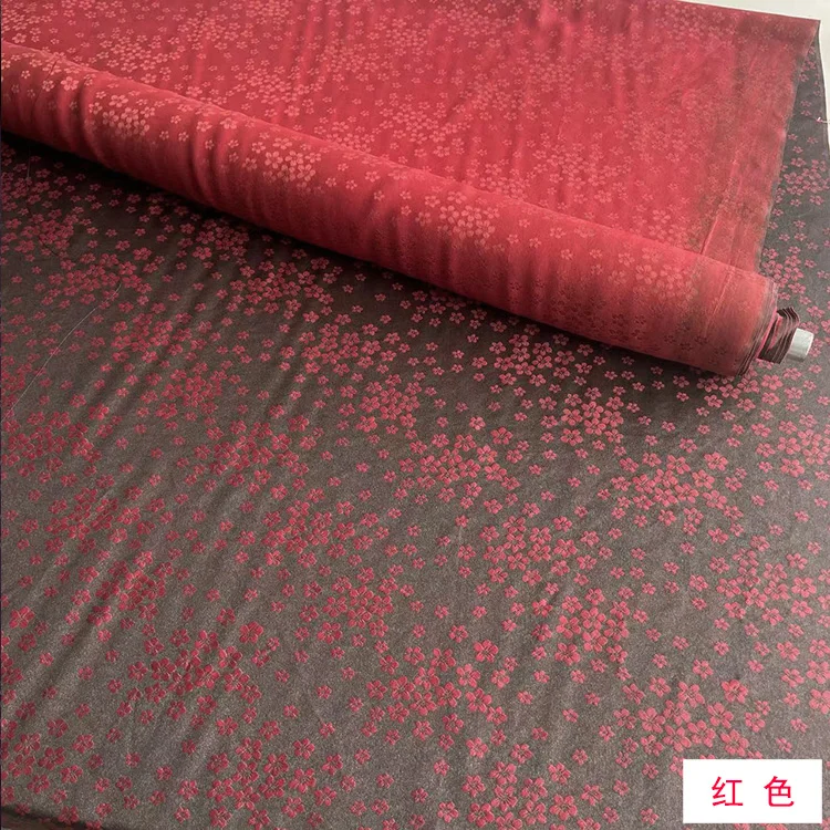 XiangyunSha Real Silk Fabric 35% Mulberry Silk & 65% Cotton Traditional with Jacquard Weave, Soft & Breathable